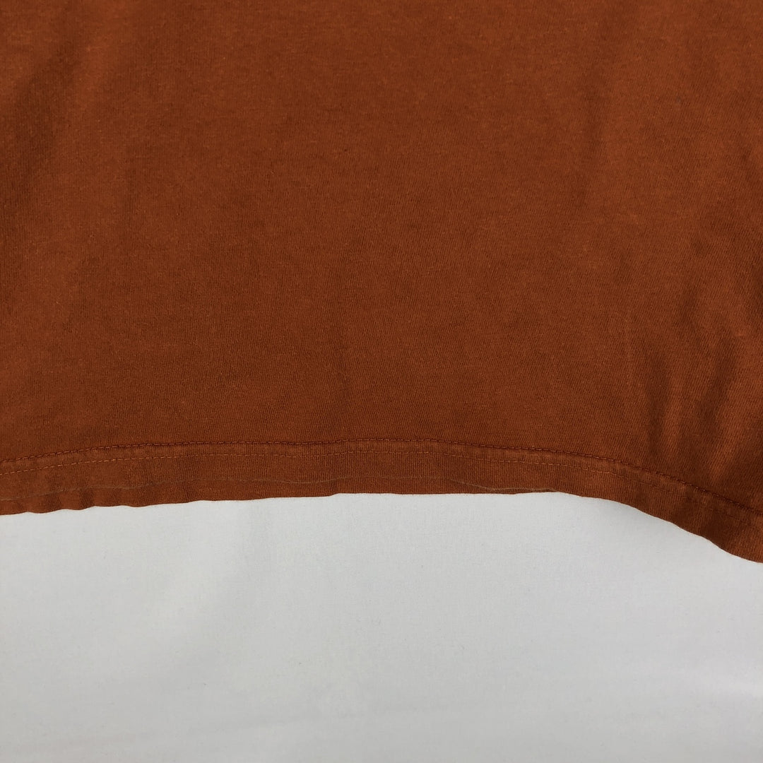 Harley-Davidson Skull Pattern Engine Motorcycle T-Shirt, Made in USA, Men's Size L (approx.) cotton orange type Vintage Second Hand