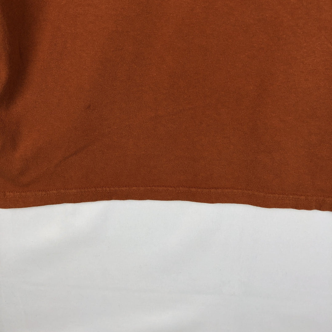 Harley-Davidson Skull Pattern Engine Motorcycle T-Shirt, Made in USA, Men's Size L (approx.) cotton orange type Vintage Second Hand