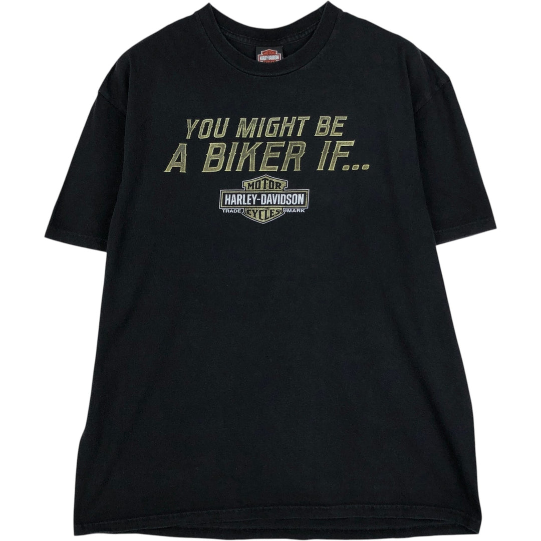 Harley-Davidson Motorcycle Bike T-shirt, Men's XL size cotton black type Vintage Second Hand