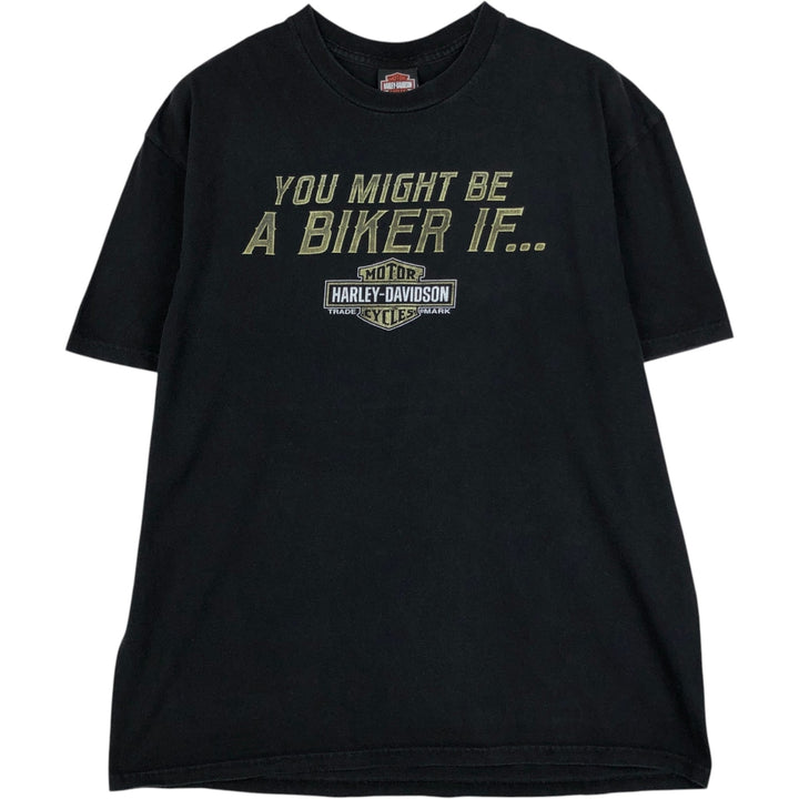 Harley-Davidson Motorcycle Bike T-shirt, Men's XL size cotton black type Vintage Second Hand