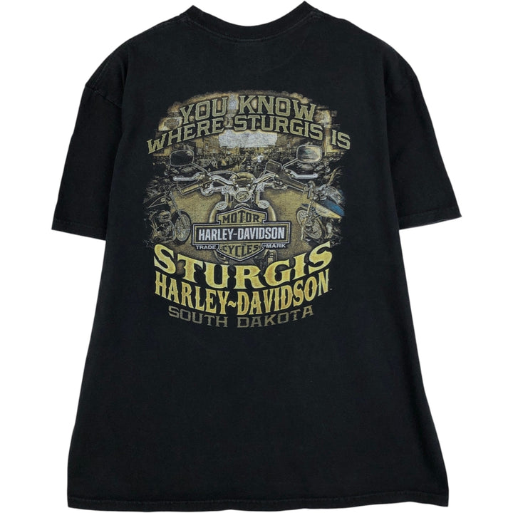 Harley-Davidson Motorcycle Bike T-shirt, Men's XL size cotton black type Vintage Second Hand