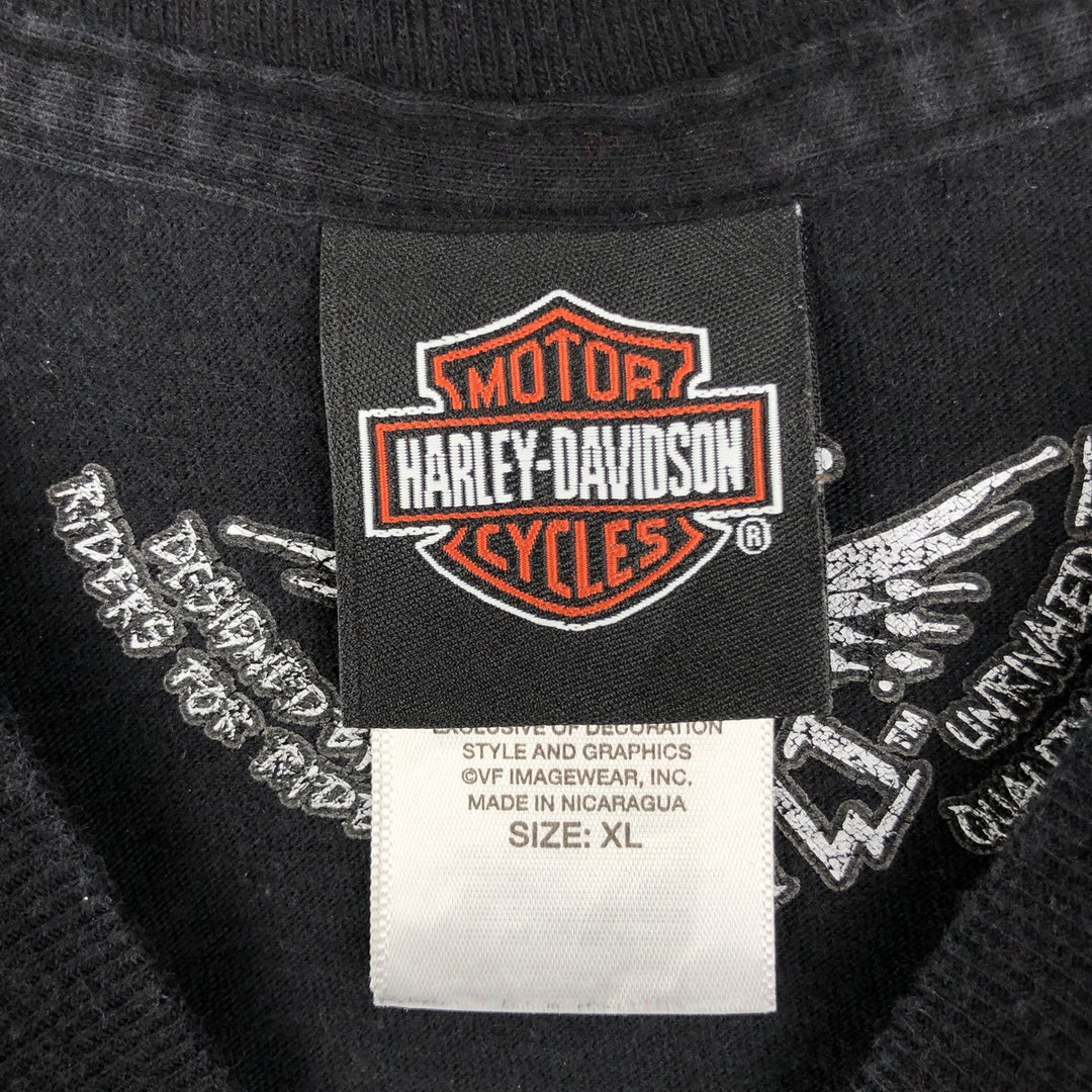 Harley-Davidson Motorcycle Bike T-shirt, Men's XL size cotton black type Vintage Second Hand