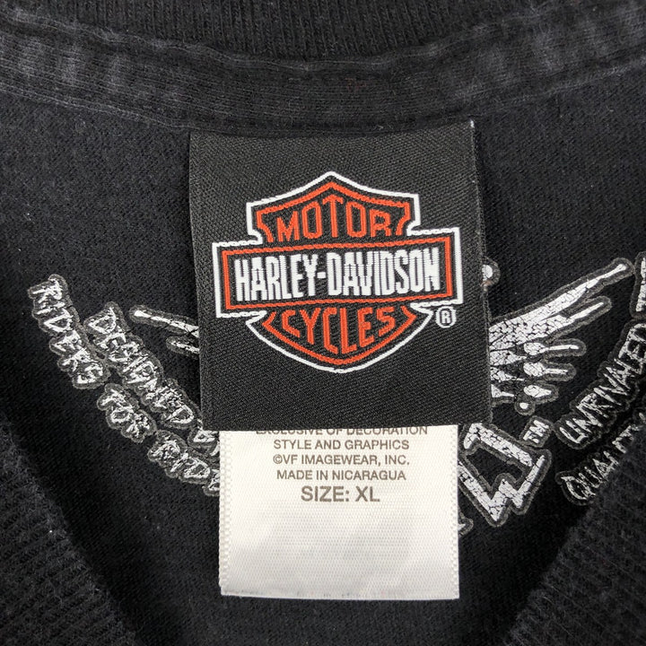 Harley-Davidson Motorcycle Bike T-shirt, Men's XL size cotton black type Vintage Second Hand