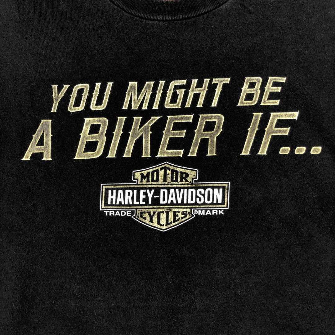 Harley-Davidson Motorcycle Bike T-shirt, Men's XL size cotton black type Vintage Second Hand
