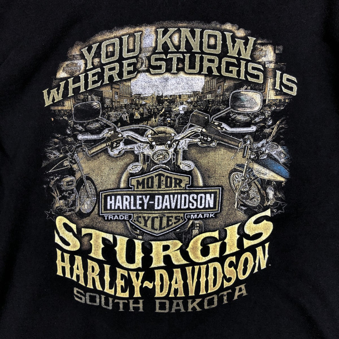 Harley-Davidson Motorcycle Bike T-shirt, Men's XL size cotton black type Vintage Second Hand