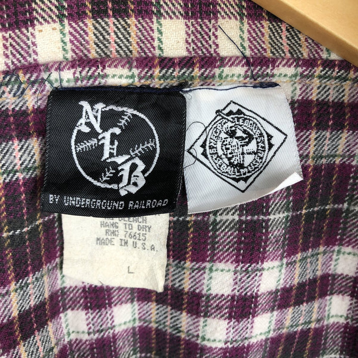UNDERGROUND RAILROAD NLB Hooded Denim Vest, Made in USA, Men's Size L (approx.) cotton black type Vintage Second Hand