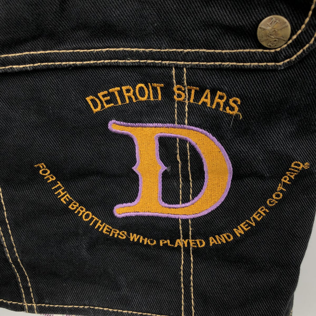 UNDERGROUND RAILROAD NLB Hooded Denim Vest, Made in USA, Men's Size L (approx.) cotton black type Vintage Second Hand