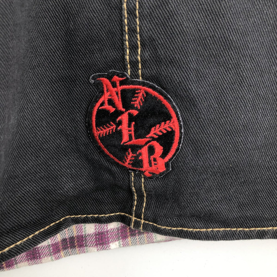 UNDERGROUND RAILROAD NLB Hooded Denim Vest, Made in USA, Men's Size L (approx.) cotton black type Vintage Second Hand