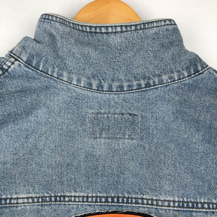 Harley-Davidson denim vest with American flag and eagle pattern, made in Canada, men's size XL equivalent. cotton blue type Vintage Second Hand