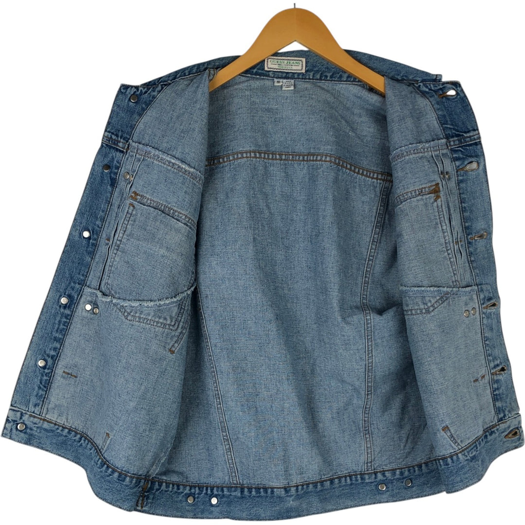 90'S Guess Jeans Cut-off Denim Vest, Made in USA, Men's Size S (approx.), Vintage cotton blue type Vintage Second Hand
