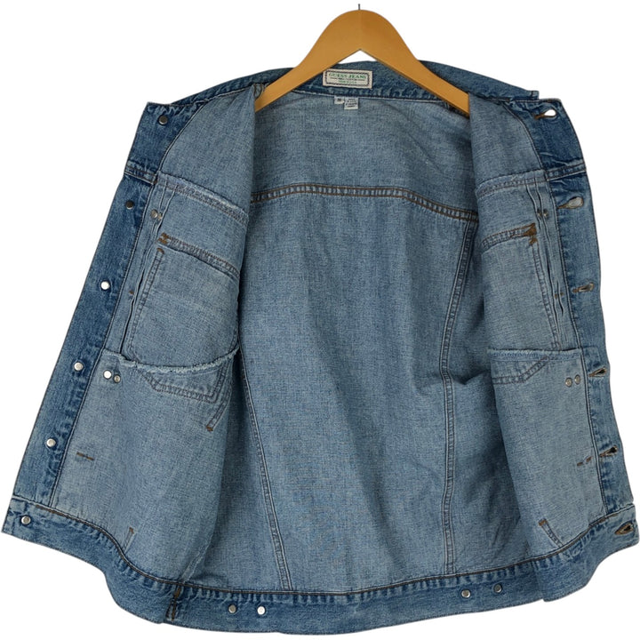90'S Guess Jeans Cut-off Denim Vest, Made in USA, Men's Size S (approx.), Vintage cotton blue type Vintage Second Hand
