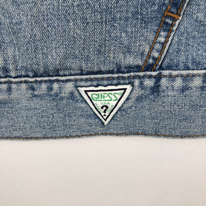 90'S Guess Jeans Cut-off Denim Vest, Made in USA, Men's Size S (approx.), Vintage cotton blue type Vintage Second Hand