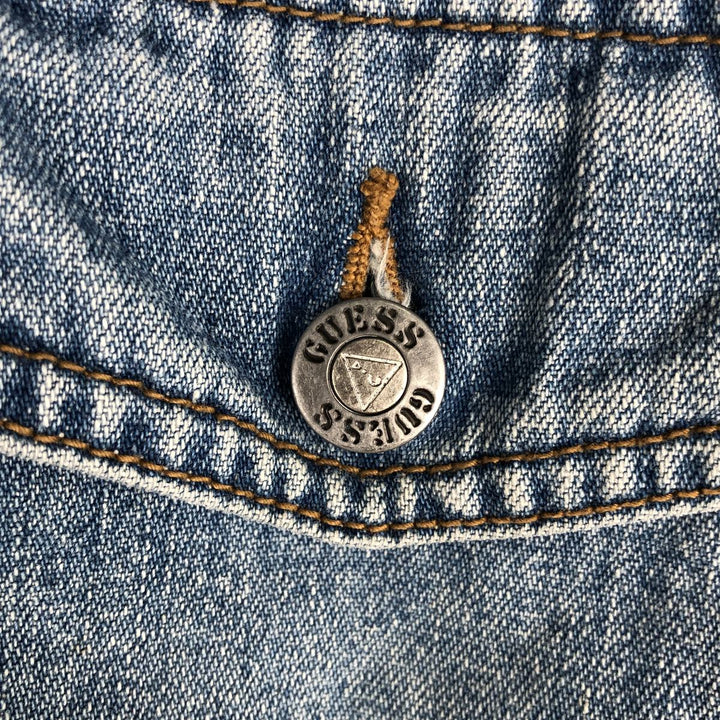 90'S Guess Jeans Cut-off Denim Vest, Made in USA, Men's Size S (approx.), Vintage cotton blue type Vintage Second Hand