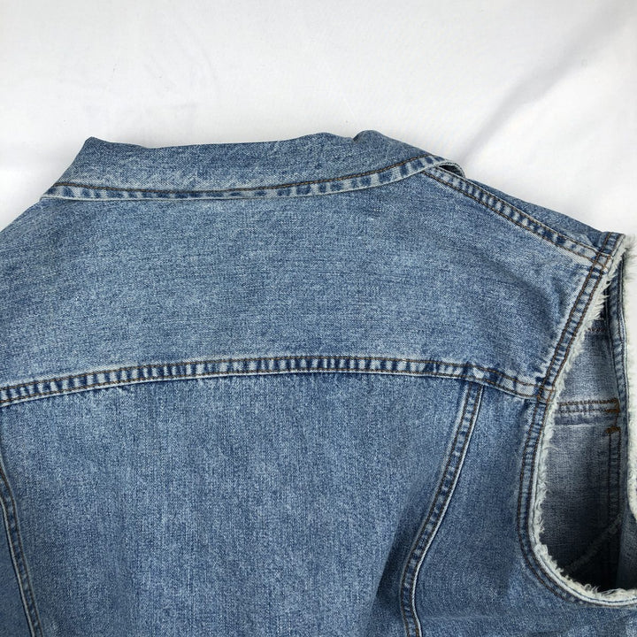 90'S Guess Jeans Cut-off Denim Vest, Made in USA, Men's Size S (approx.), Vintage cotton blue type Vintage Second Hand