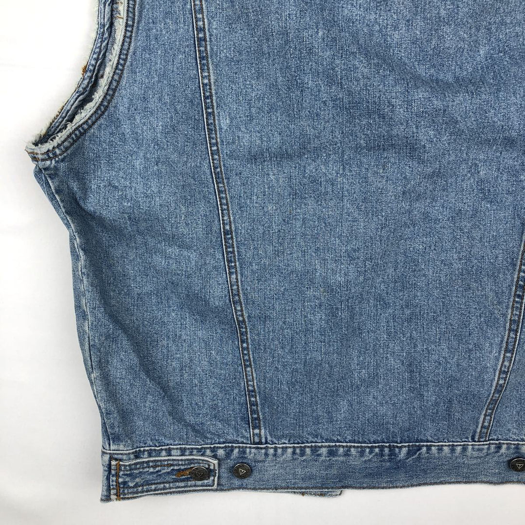 90'S Guess Jeans Cut-off Denim Vest, Made in USA, Men's Size S (approx.), Vintage cotton blue type Vintage Second Hand