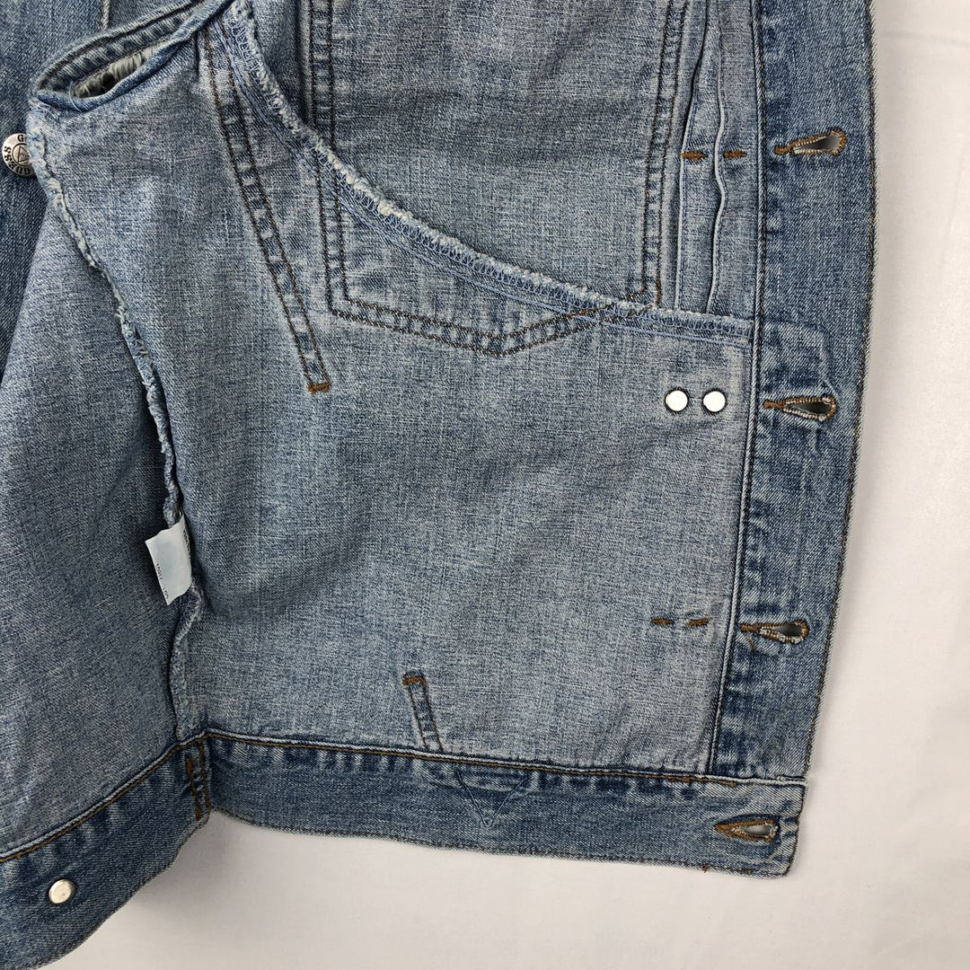 90'S Guess Jeans Cut-off Denim Vest, Made in USA, Men's Size S (approx.), Vintage cotton blue type Vintage Second Hand