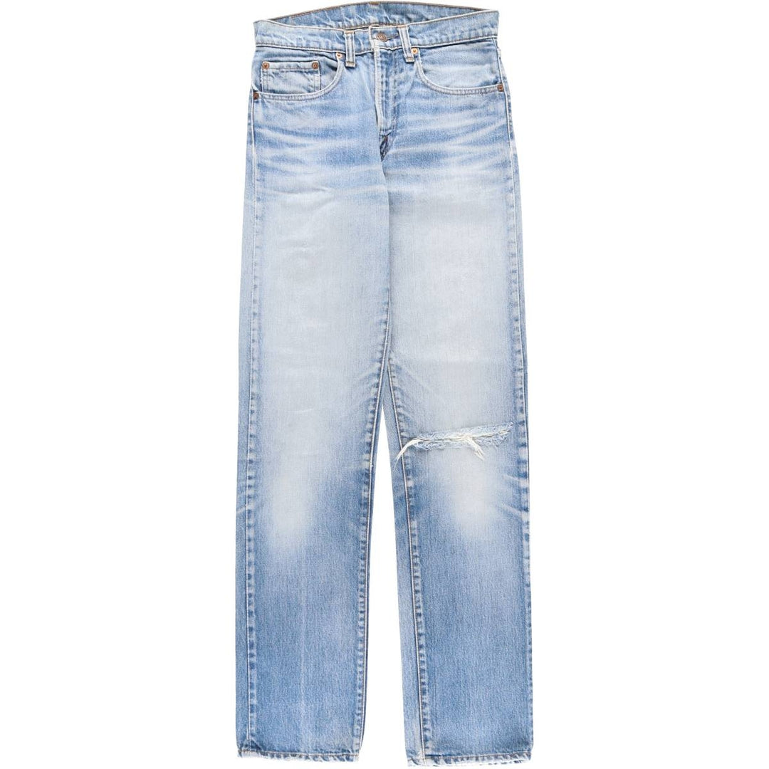~1970'S Levi's Straight Denim Pants, Women's Size L (W28 equivalent), Vintage unclear blue type Vintage Second Hand
