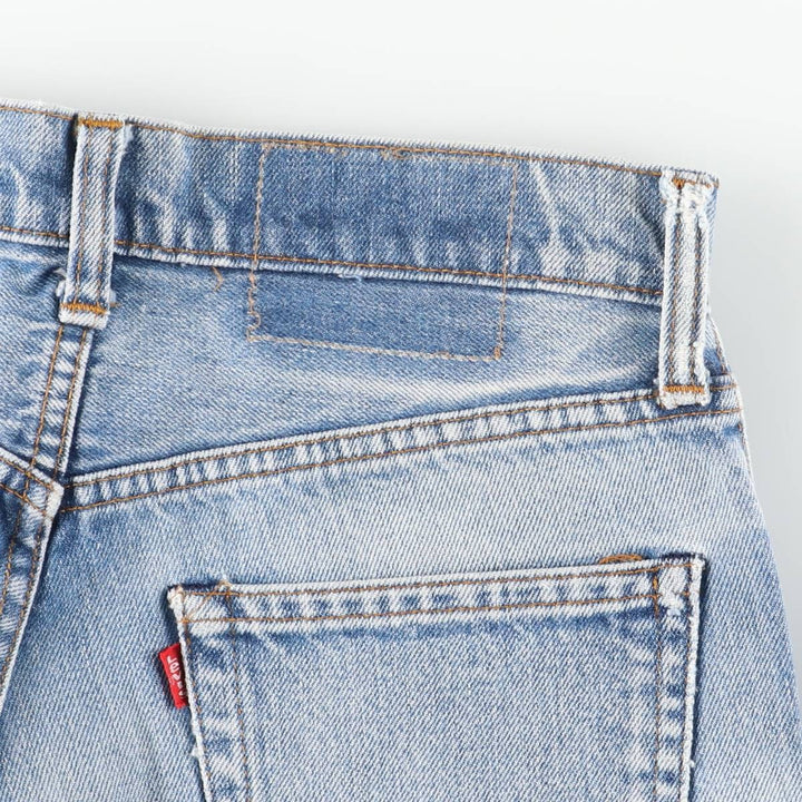 ~1970'S Levi's Straight Denim Pants, Women's Size L (W28 equivalent), Vintage unclear blue type Vintage Second Hand