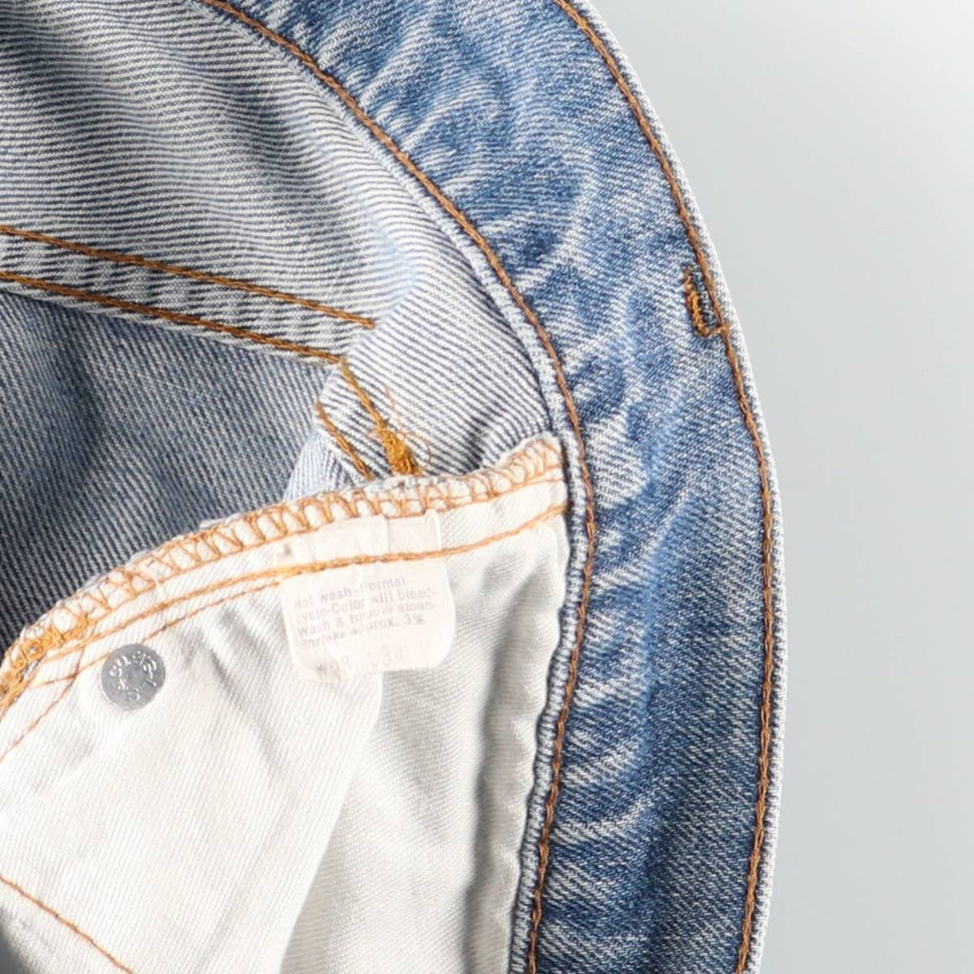 ~1970'S Levi's Straight Denim Pants, Women's Size L (W28 equivalent), Vintage unclear blue type Vintage Second Hand