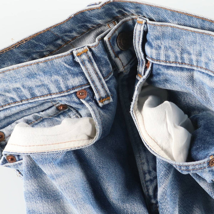 ~1970'S Levi's Straight Denim Pants, Women's Size L (W28 equivalent), Vintage unclear blue type Vintage Second Hand