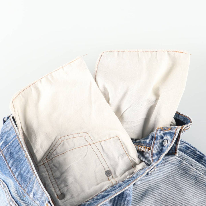 ~1970'S Levi's Straight Denim Pants, Women's Size L (W28 equivalent), Vintage unclear blue type Vintage Second Hand