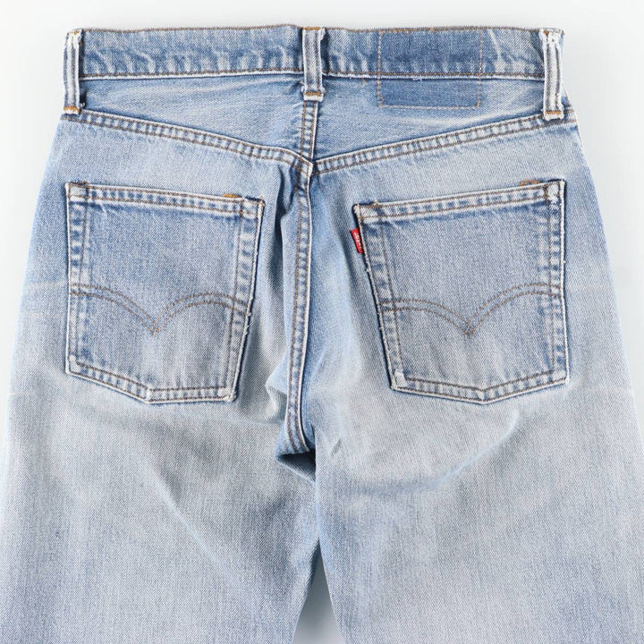 ~1970'S Levi's Straight Denim Pants, Women's Size L (W28 equivalent), Vintage unclear blue type Vintage Second Hand