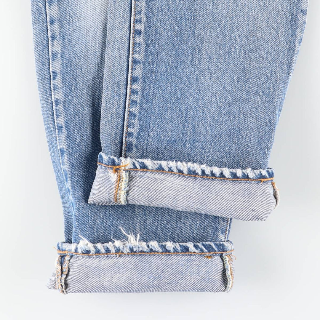 ~1970'S Levi's Straight Denim Pants, Women's Size L (W28 equivalent), Vintage unclear blue type Vintage Second Hand