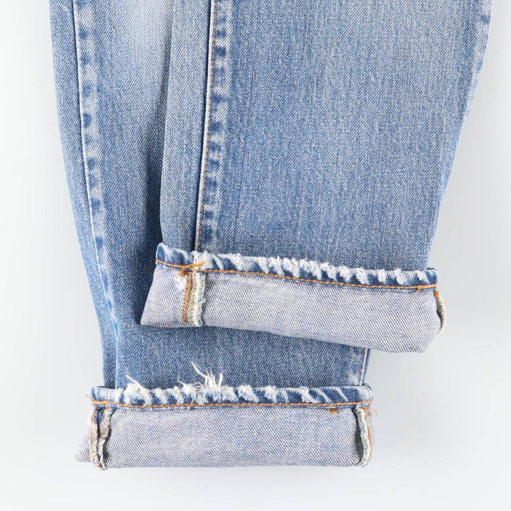 ~1970'S Levi's Straight Denim Pants, Women's Size L (W28 equivalent), Vintage unclear blue type Vintage Second Hand
