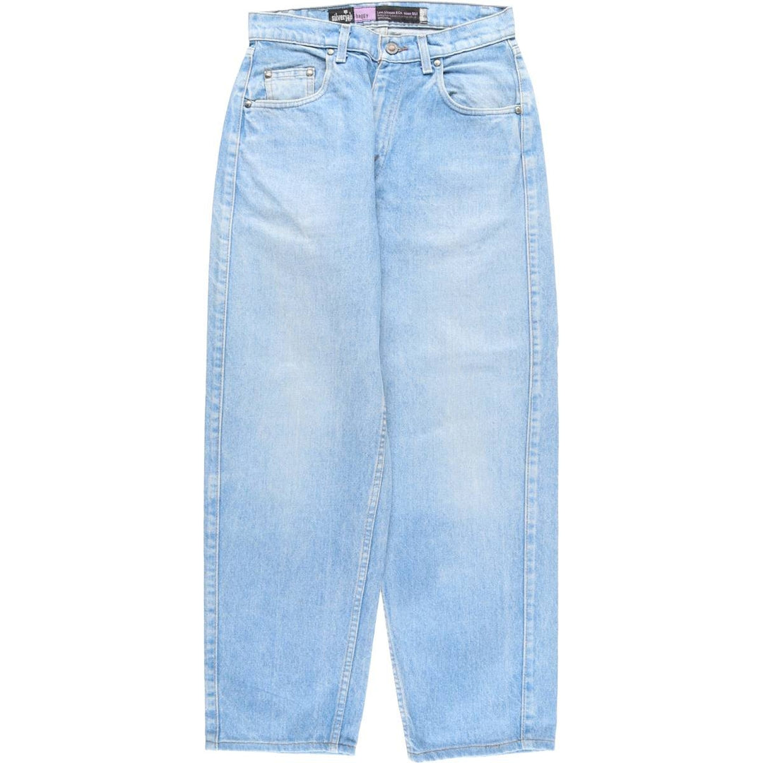 90'S Levi's Silver Tab BAGGY Tapered Denim Pants, Made in USA, Women's Size L (W30 equivalent), Vintage cotton blue type Vintage Second Hand
