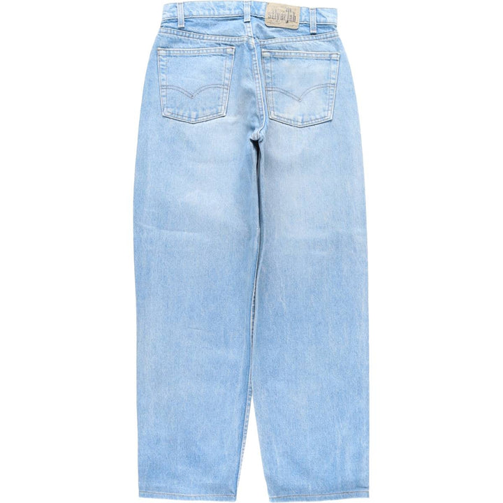90'S Levi's Silver Tab BAGGY Tapered Denim Pants, Made in USA, Women's Size L (W30 equivalent), Vintage cotton blue type Vintage Second Hand