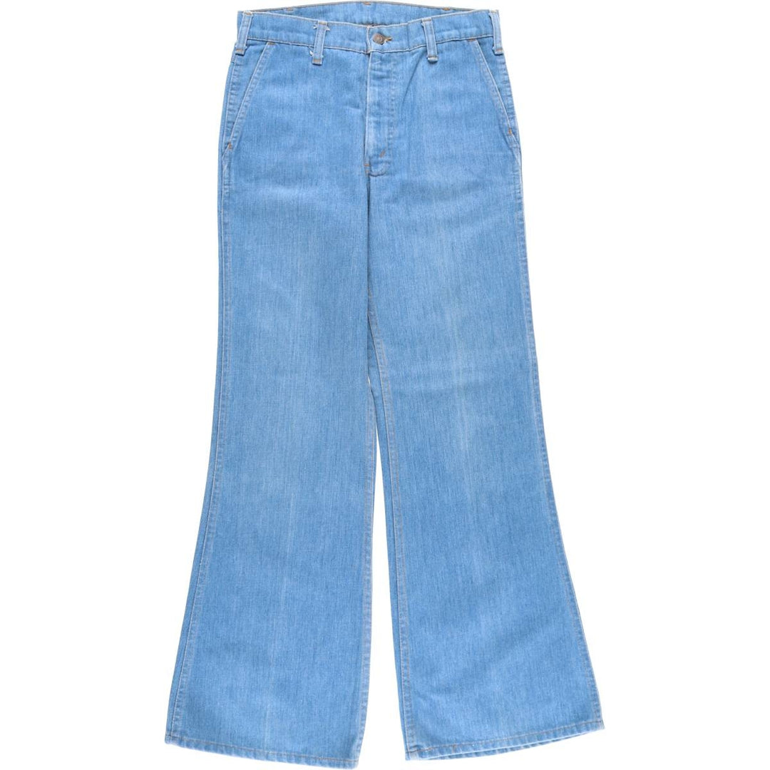 1970'S Levi's Orange Tab Flare Cut Denim Pants, Women's Size L (equivalent to W29), Vintage unclear blue type Vintage Second Hand