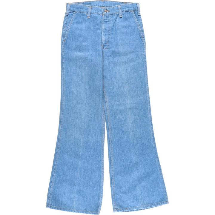1970'S Levi's Orange Tab Flare Cut Denim Pants, Women's Size L (equivalent to W29), Vintage unclear blue type Vintage Second Hand