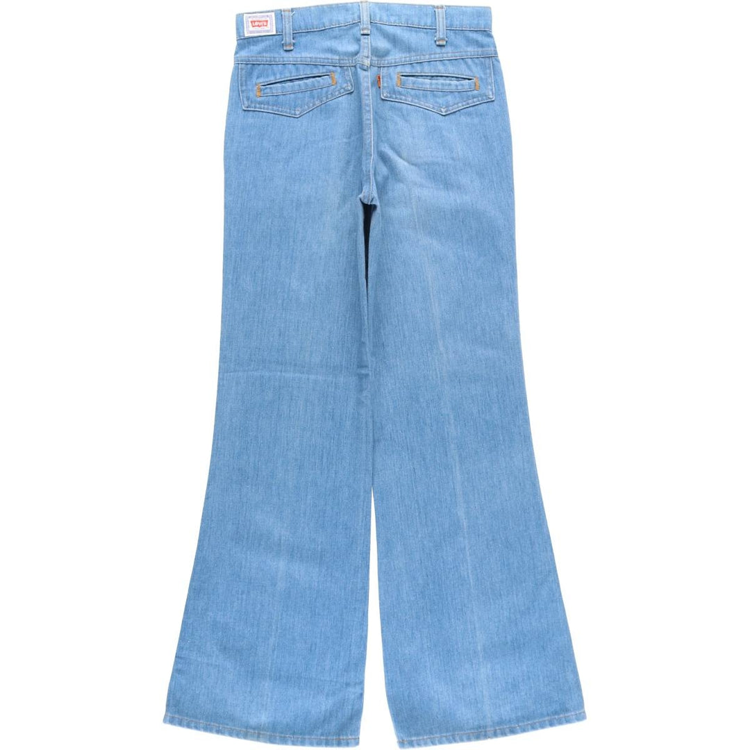 1970'S Levi's Orange Tab Flare Cut Denim Pants, Women's Size L (equivalent to W29), Vintage unclear blue type Vintage Second Hand