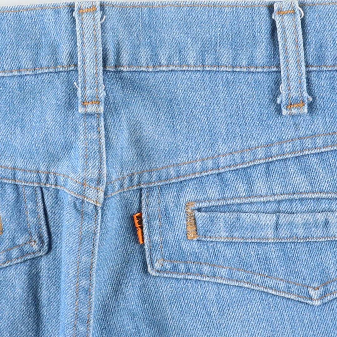 1970'S Levi's Orange Tab Flare Cut Denim Pants, Women's Size L (equivalent to W29), Vintage unclear blue type Vintage Second Hand