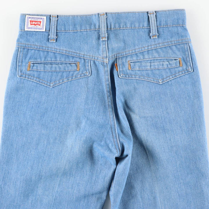 1970'S Levi's Orange Tab Flare Cut Denim Pants, Women's Size L (equivalent to W29), Vintage unclear blue type Vintage Second Hand