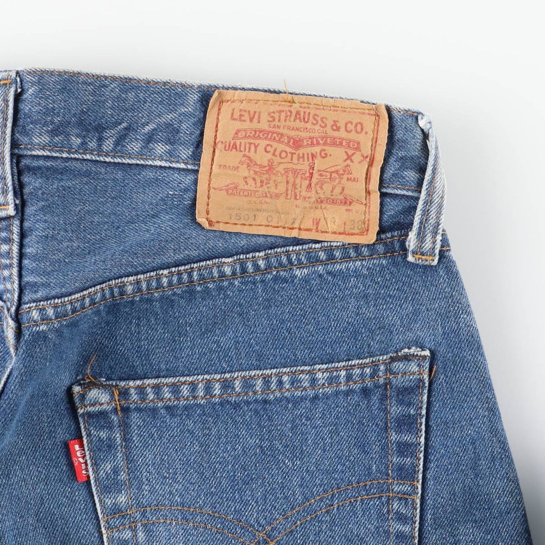~2000'S Levi's 501 Straight Denim Pants, Made in USA, Women's Size L (W30 equivalent) cotton blue type Vintage Second Hand