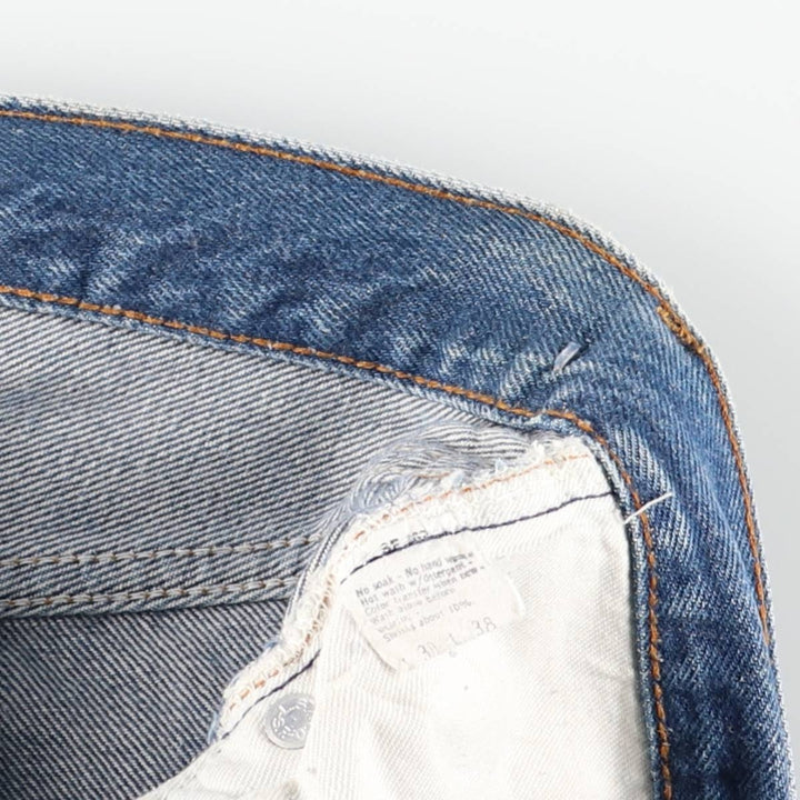 ~2000'S Levi's 501 Straight Denim Pants, Made in USA, Women's Size L (W30 equivalent) cotton blue type Vintage Second Hand