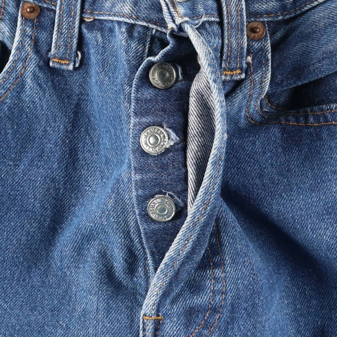 ~2000'S Levi's 501 Straight Denim Pants, Made in USA, Women's Size L (W30 equivalent) cotton blue type Vintage Second Hand