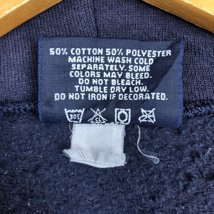 90'S Jansport College Sweat Full-Zip Hoodie, Made in USA, Men's Size M (Equivalent), Vintage cotton navy blue type Vintage Second Hand