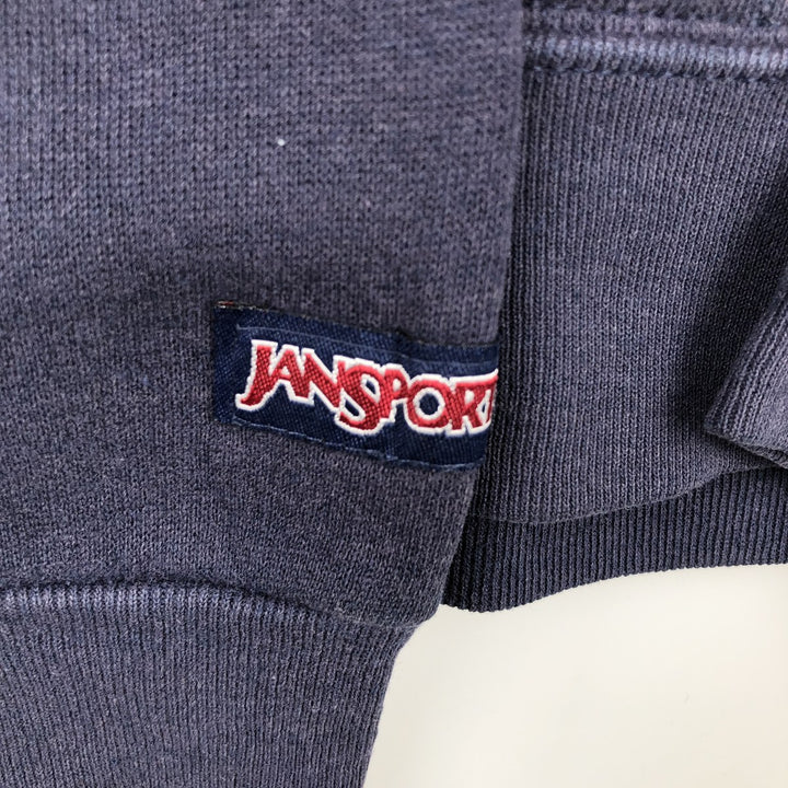 90'S Jansport College Sweat Full-Zip Hoodie, Made in USA, Men's Size M (Equivalent), Vintage cotton navy blue type Vintage Second Hand
