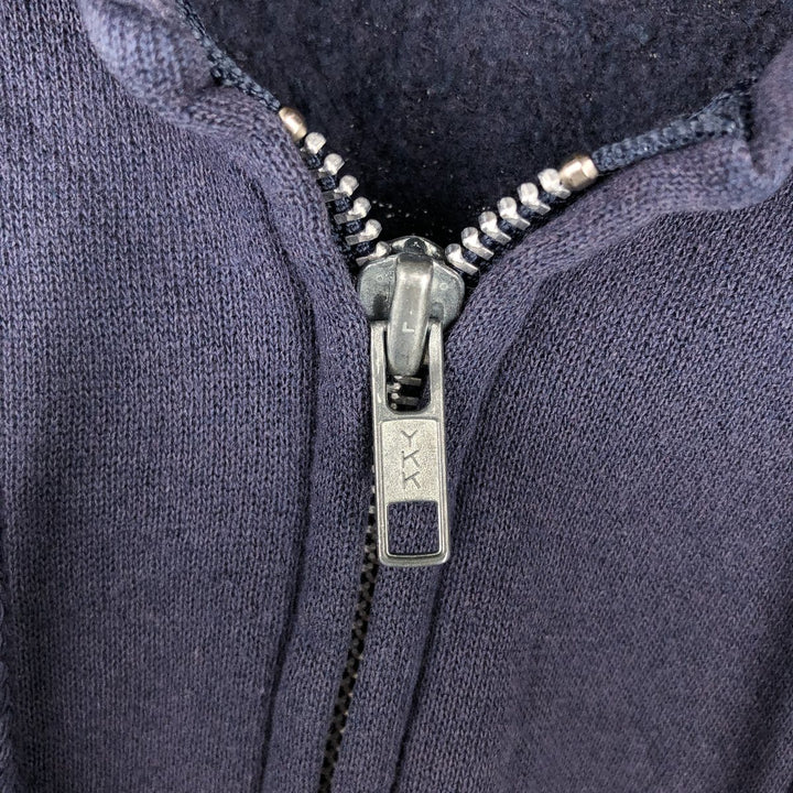 90'S Jansport College Sweat Full-Zip Hoodie, Made in USA, Men's Size M (Equivalent), Vintage cotton navy blue type Vintage Second Hand