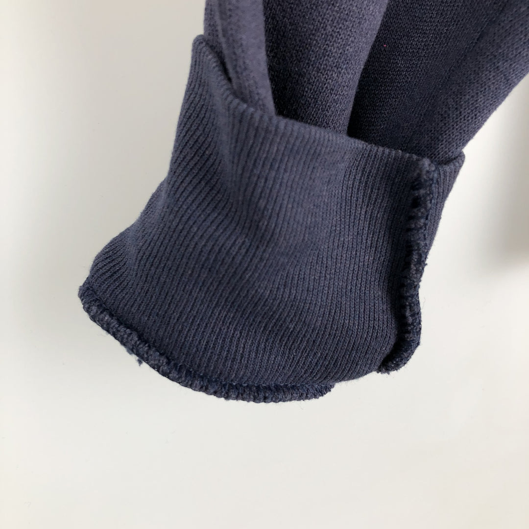 90'S Jansport College Sweat Full-Zip Hoodie, Made in USA, Men's Size M (Equivalent), Vintage cotton navy blue type Vintage Second Hand