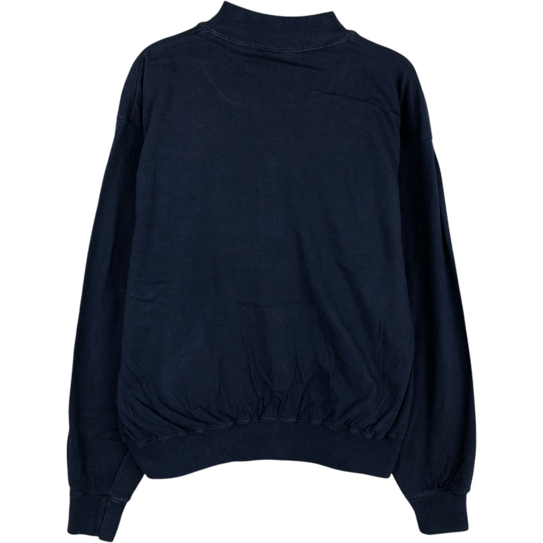 1960'S Sportswear Full-Zip Sweatshirt, Made in USA, Women's Size L (Equivalent), Vintage polyester navy blue type Vintage Second Hand