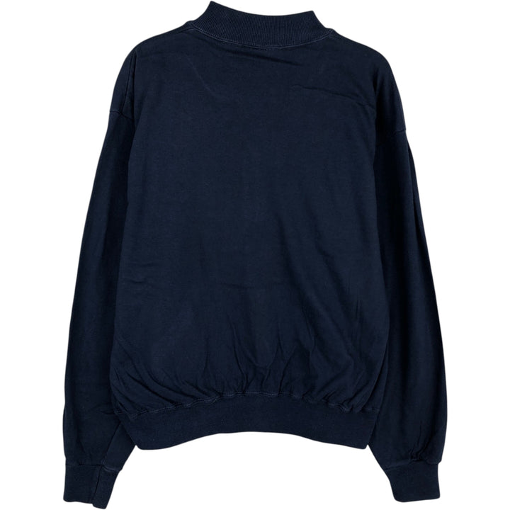 1960'S Sportswear Full-Zip Sweatshirt, Made in USA, Women's Size L (Equivalent), Vintage polyester navy blue type Vintage Second Hand