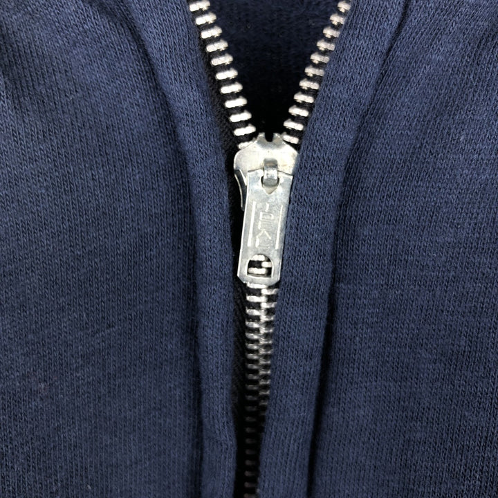 1960'S Sportswear Full-Zip Sweatshirt, Made in USA, Women's Size L (Equivalent), Vintage polyester navy blue type Vintage Second Hand