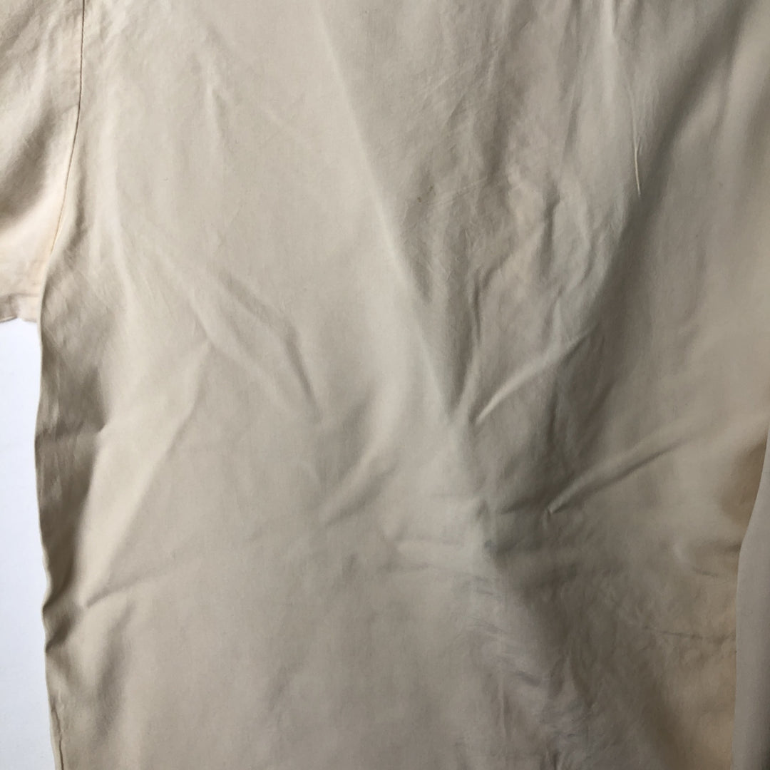 PETITE SOPHISTICATE Round Collar Long Sleeve Silk Shirt, Women's Size M (approx.) silk unbleached Vintage Second Hand