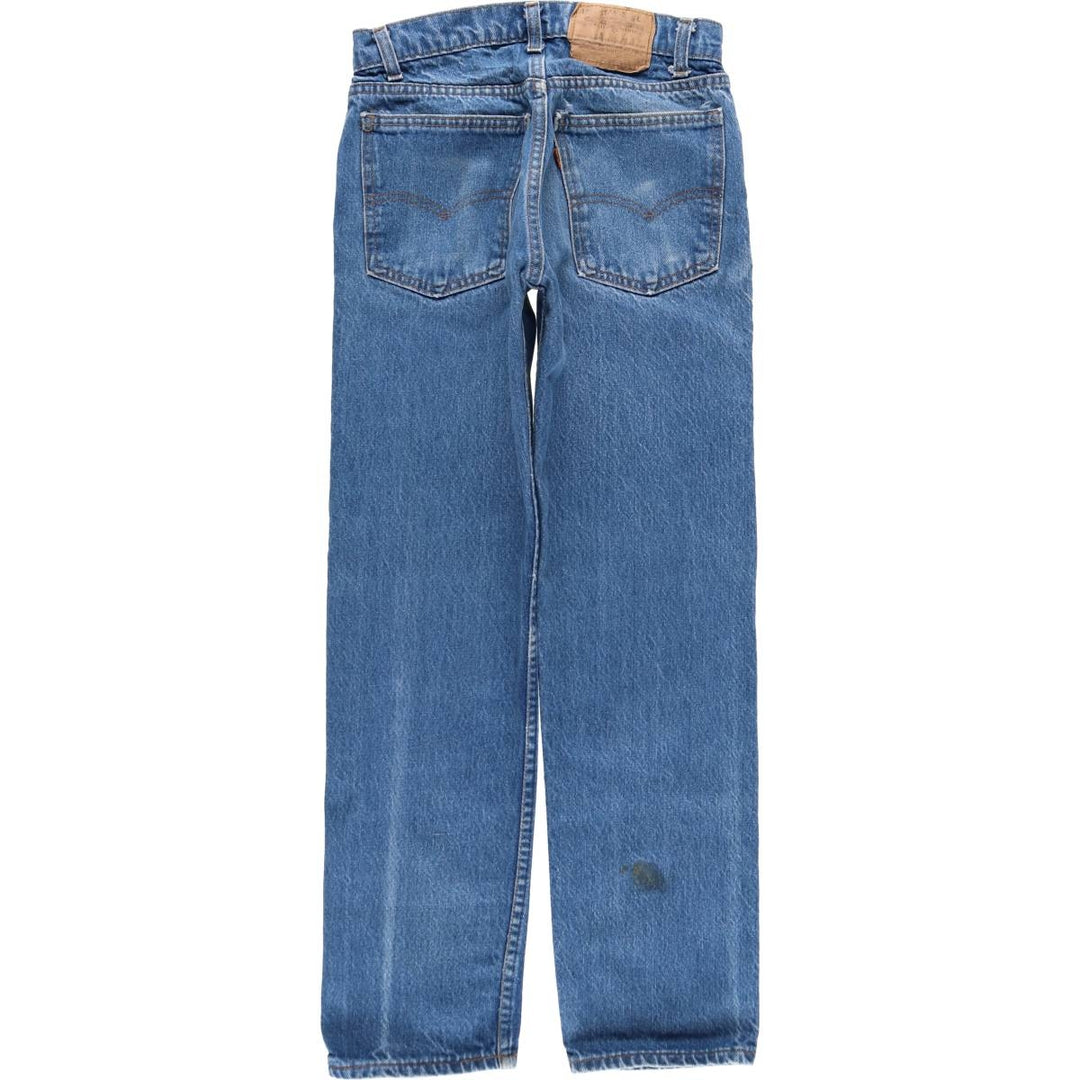 1980'S Levi's 505-0217 Orange Tab Tapered Denim Pants, Made in USA, Women's Size M (W26 equivalent), Vintage cotton blue type Vintage Second Hand