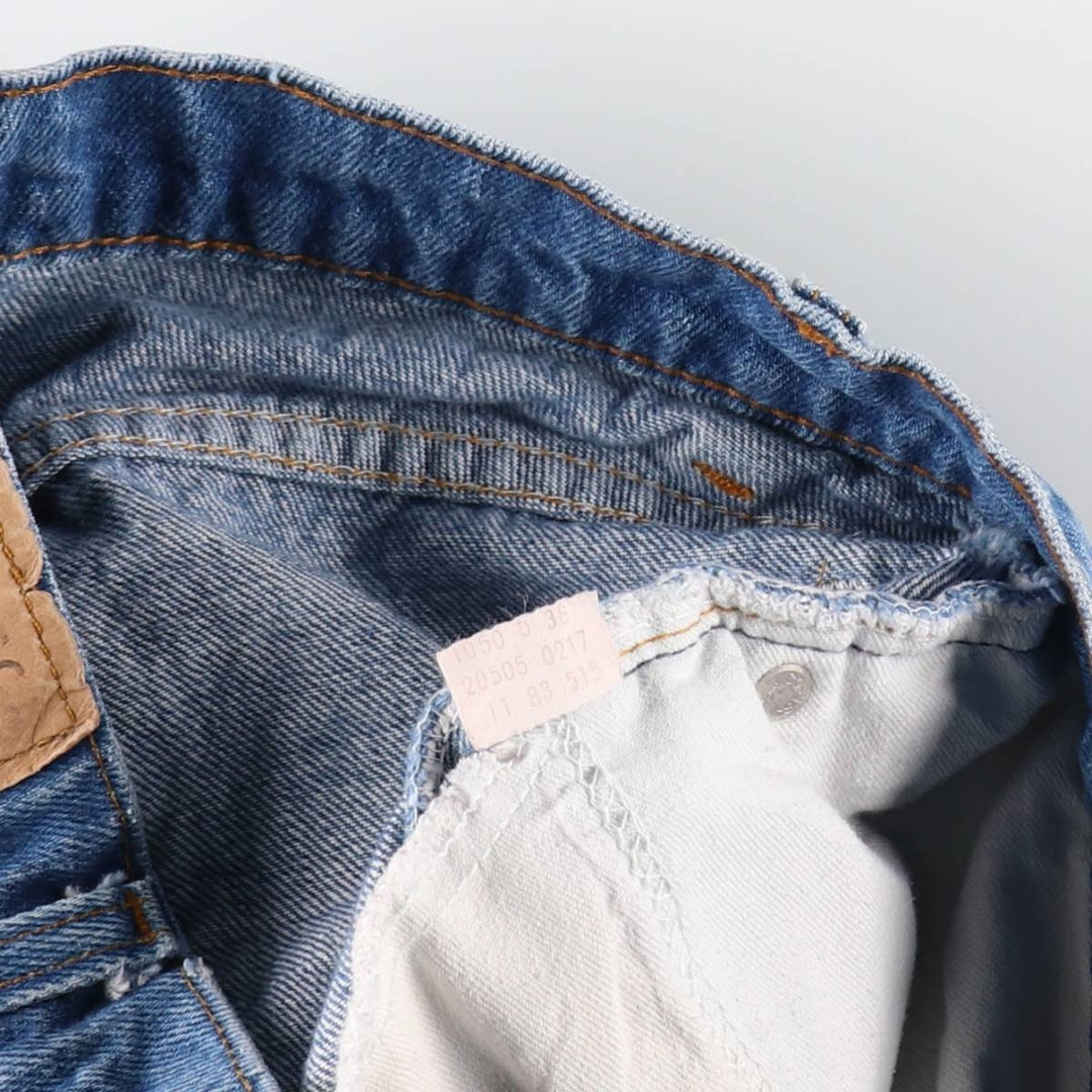1980'S Levi's 505-0217 Orange Tab Tapered Denim Pants, Made in USA, Women's Size M (W26 equivalent), Vintage cotton blue type Vintage Second Hand