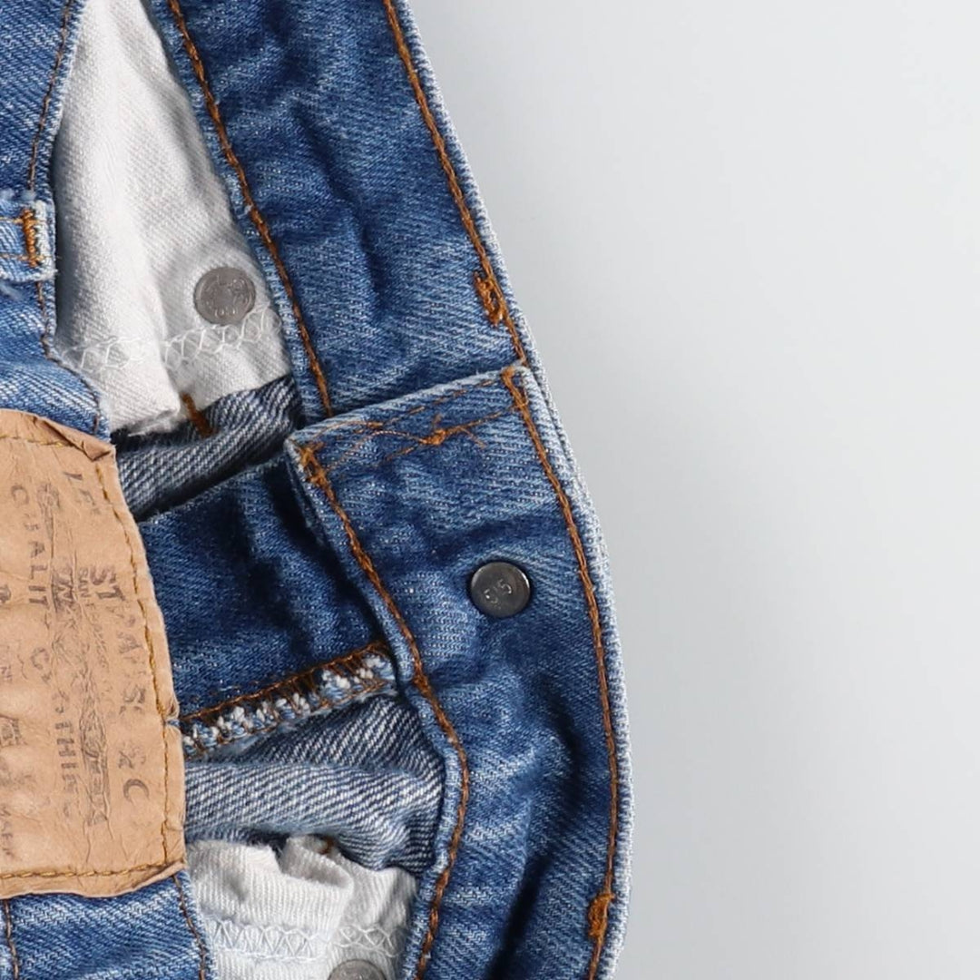 1980'S Levi's 505-0217 Orange Tab Tapered Denim Pants, Made in USA, Women's Size M (W26 equivalent), Vintage cotton blue type Vintage Second Hand