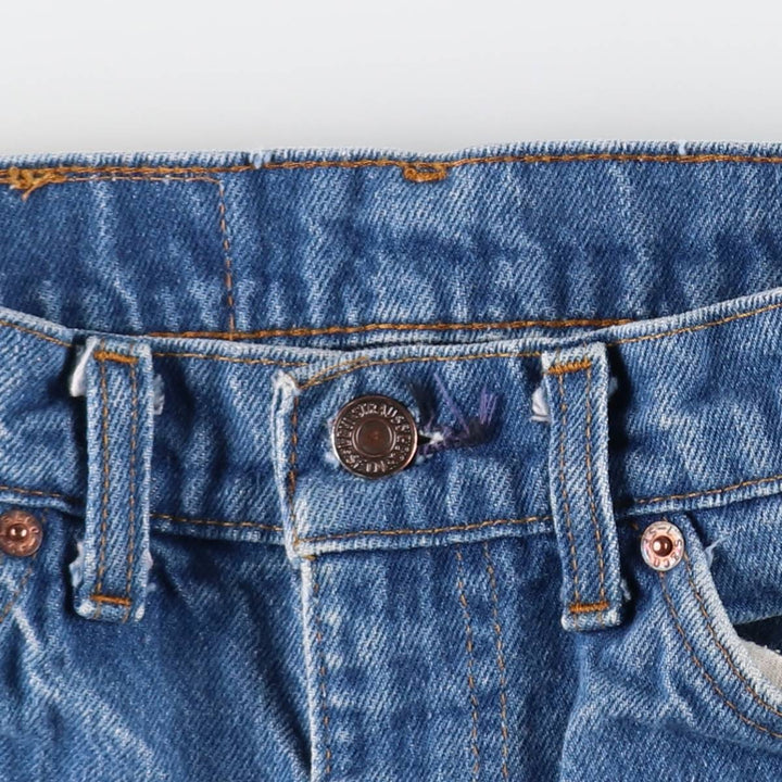 1980'S Levi's 505-0217 Orange Tab Tapered Denim Pants, Made in USA, Women's Size M (W26 equivalent), Vintage cotton blue type Vintage Second Hand
